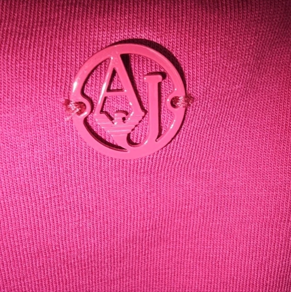 Armani Jeans Pink Logo Sleeveless Top